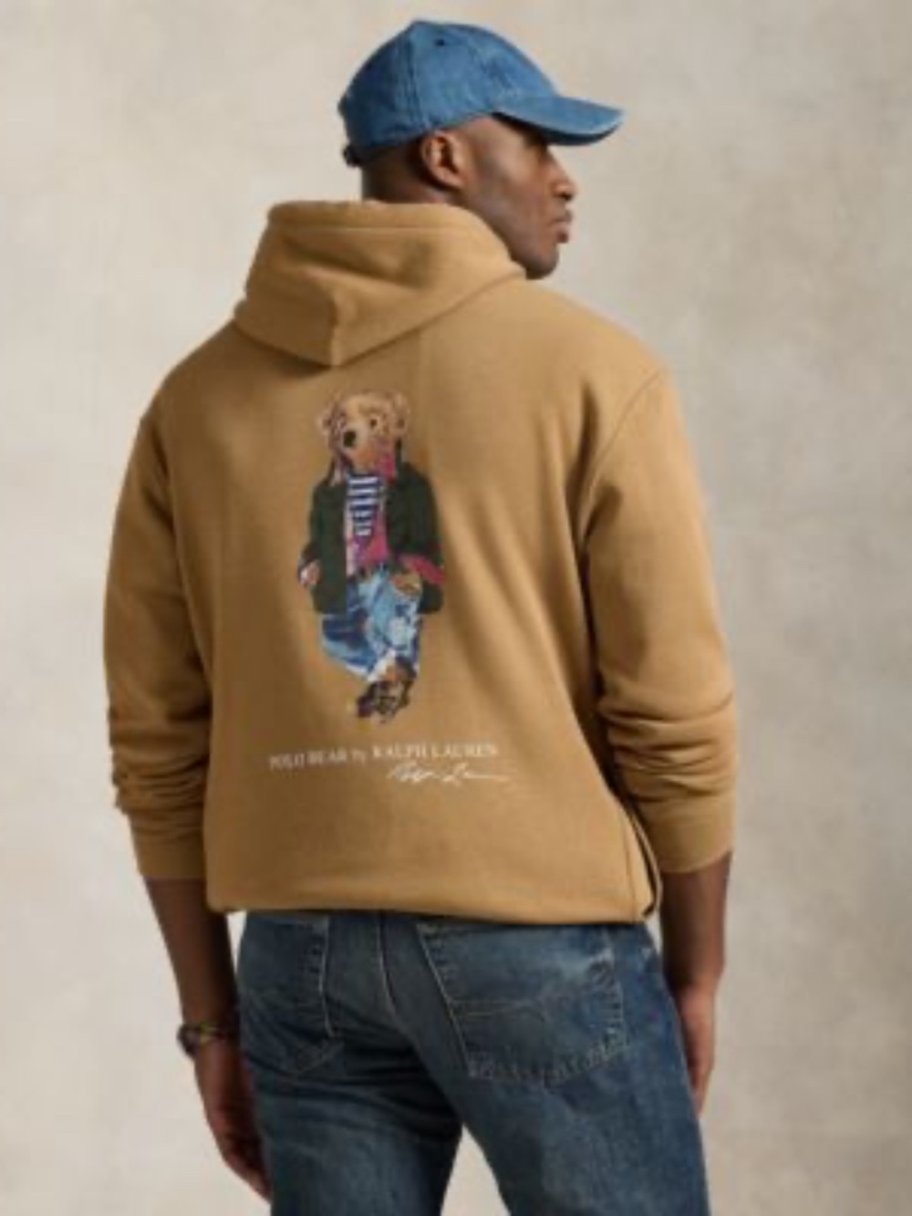 Polo Ralph Lauren Explorer Bear Fleece Hoodie In Camel Mens XXL NWOT